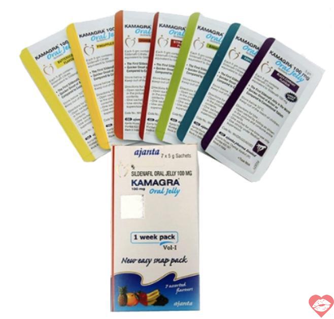 Cung cấp Siro Cường Dương Kamagra Oral Jelly Hương Trái Cây Một Hộp 7 Gói 100g tốt nhất 