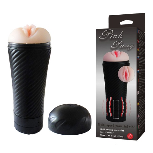 Âm Đạo Giả Ngụy Trang Đèn Pin Siêu Rung - Pink Pussy