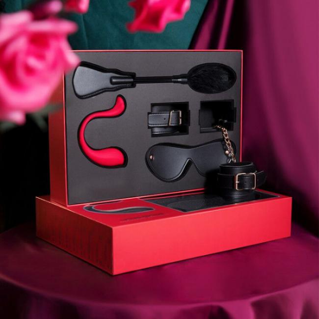 Hộp Quả Tặng Cao Cấp Gồm Set BDSM - Trứng Rung Svakom Phoenix Neo Điều Khiển Qua Điện Thoại - Svakom