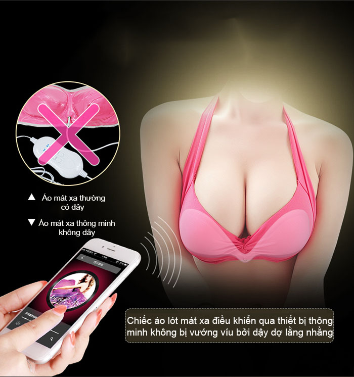  Mua Áo Lót Massa Ngực Thông Minh - Điều Khiển Qua Điện Thoại Breast I-Smart giá rẻ