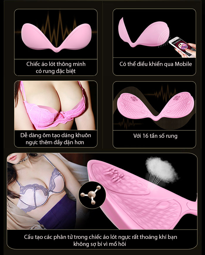  Mua Áo Lót Massa Ngực Thông Minh - Điều Khiển Qua Điện Thoại Breast I-Smart giá rẻ