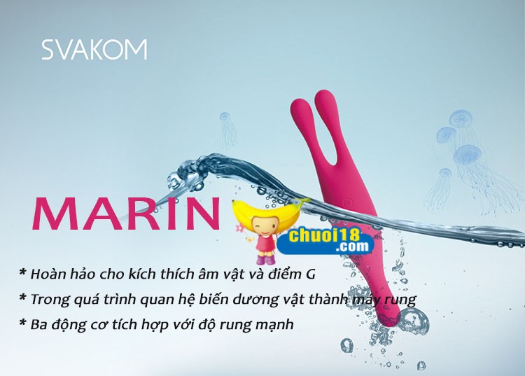 Bán Máy Rung Đa Năng Kích Thích Cao Cấp Cho Nữ - Svakom Marin USA hàng xách tay