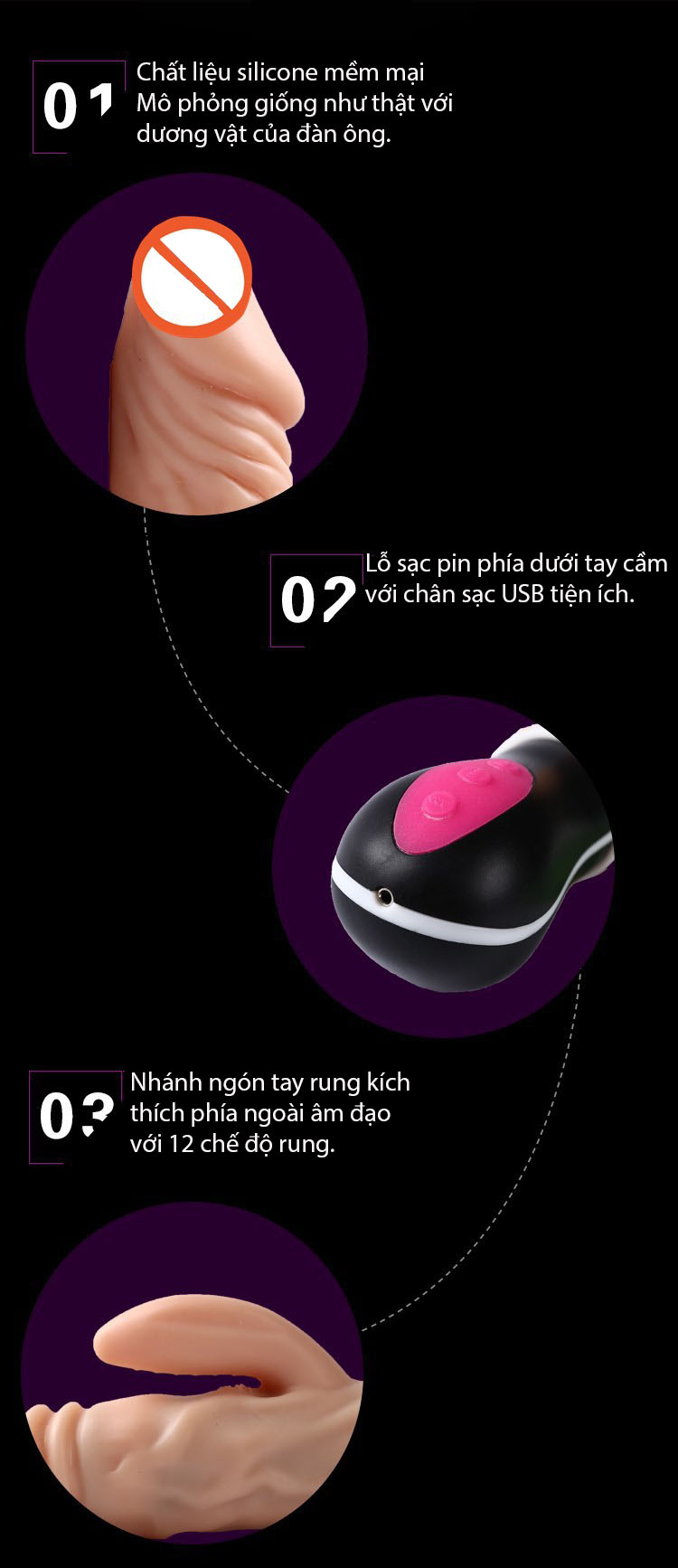  Review Dương Vật Giả Silicon 4in1 RungThụtNgoáySưởi Ấm Như Thật - Xinlv nhập khẩu