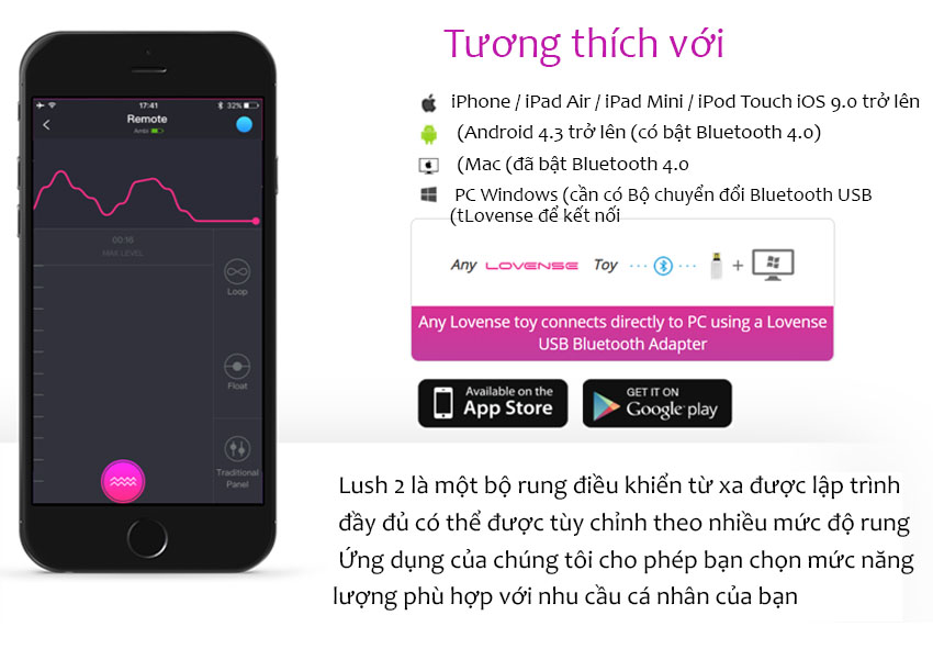  Bán Trứng Rung Siêu Cao Cấp Lovense Lush 2 - Điều Khiển Từ Xa Qua Điện Thoại Ở Bất Kì Đâu Trên Thế Giới mới nhất