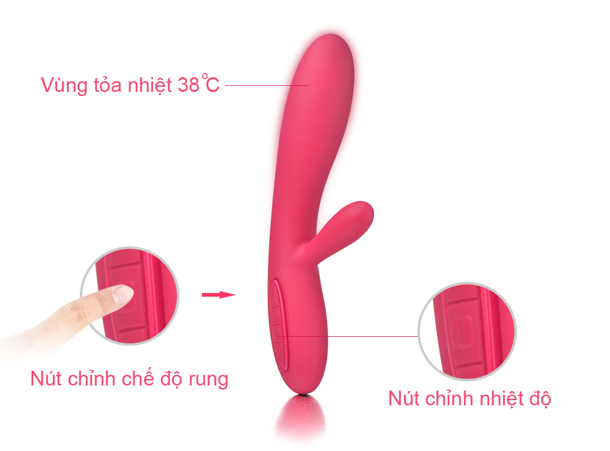 Phân phối Dương Vật Giả Silicon Cao Cấp Siêu Rung Sưởi Ấm Kích Thích Điểm G - SVAKOM LESTER chính hãng