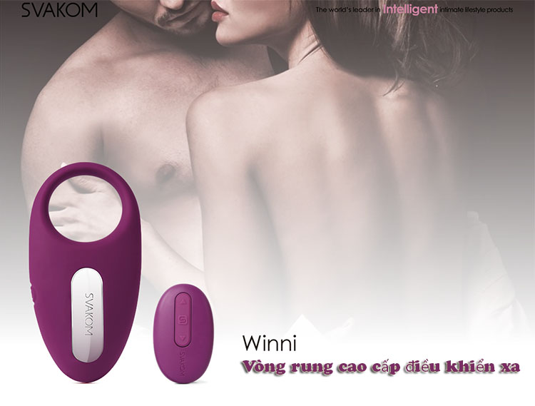  Nhập sỉ Vòng Rung Đeo Dương Vật Cao Cấp Điều Khiển Từ Xa - SVAKOM WINNI chính hãng