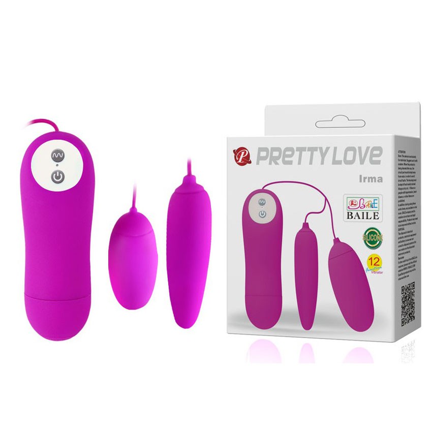  Nơi bán Trứng Rung Silicon Mềm Mịn 2 Đầu Siêu Rung 12 Chế Độ - PretyLove Irma giá sỉ