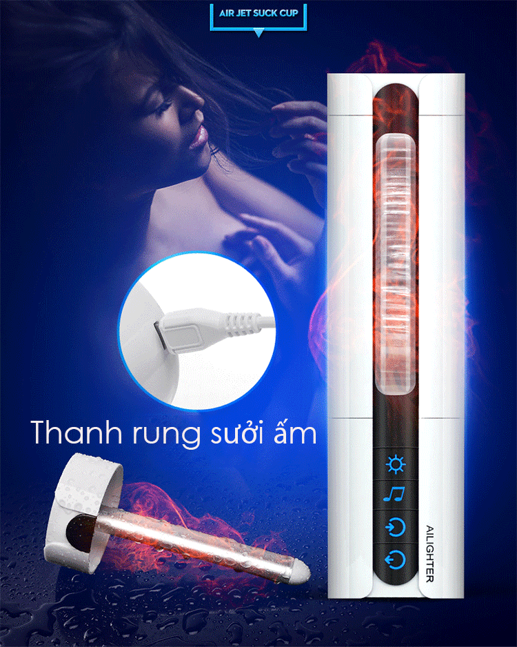  Đánh giá Âm Đạo Giả Tự Động Mút Dương Vật Có Sưởi Ấm Dán Tường Kích Thích Cực Khoái - AIR JET Nhật Bản tốt nhất