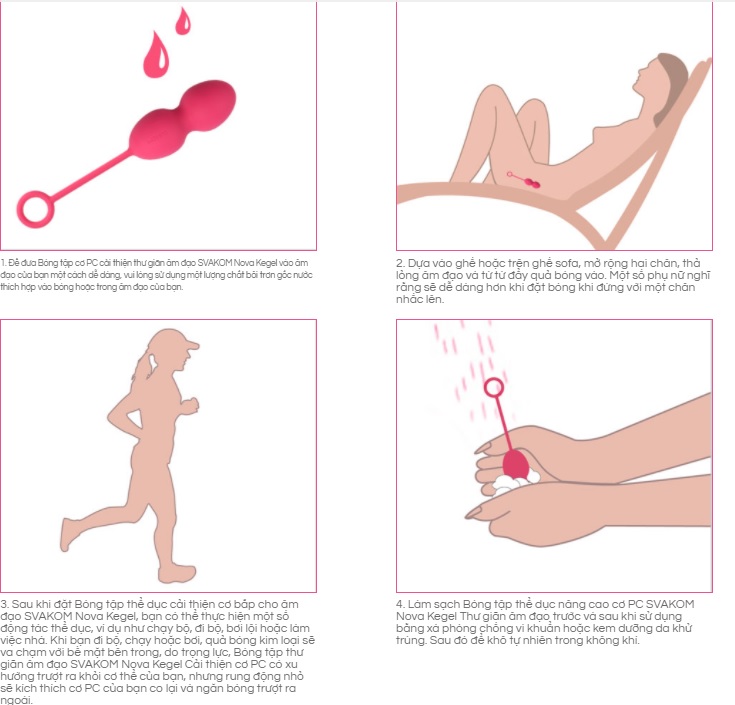  Đánh giá Bộ Bóng Kegel Tập Se Khít Âm Đạo - Svakom Nova USA giá sỉ