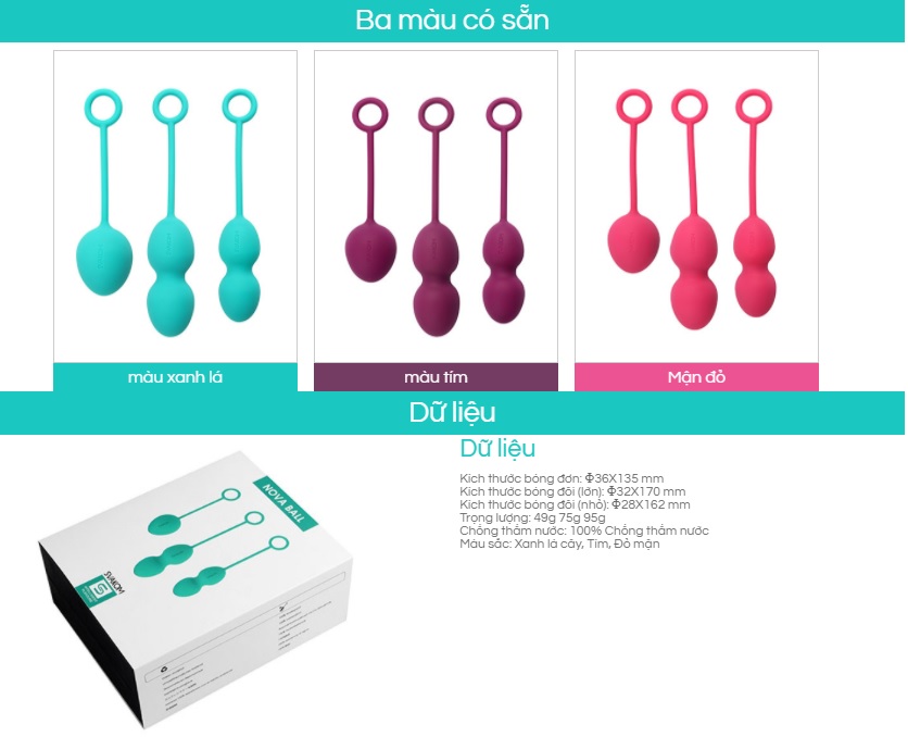  Đánh giá Bộ Bóng Kegel Tập Se Khít Âm Đạo - Svakom Nova USA giá sỉ