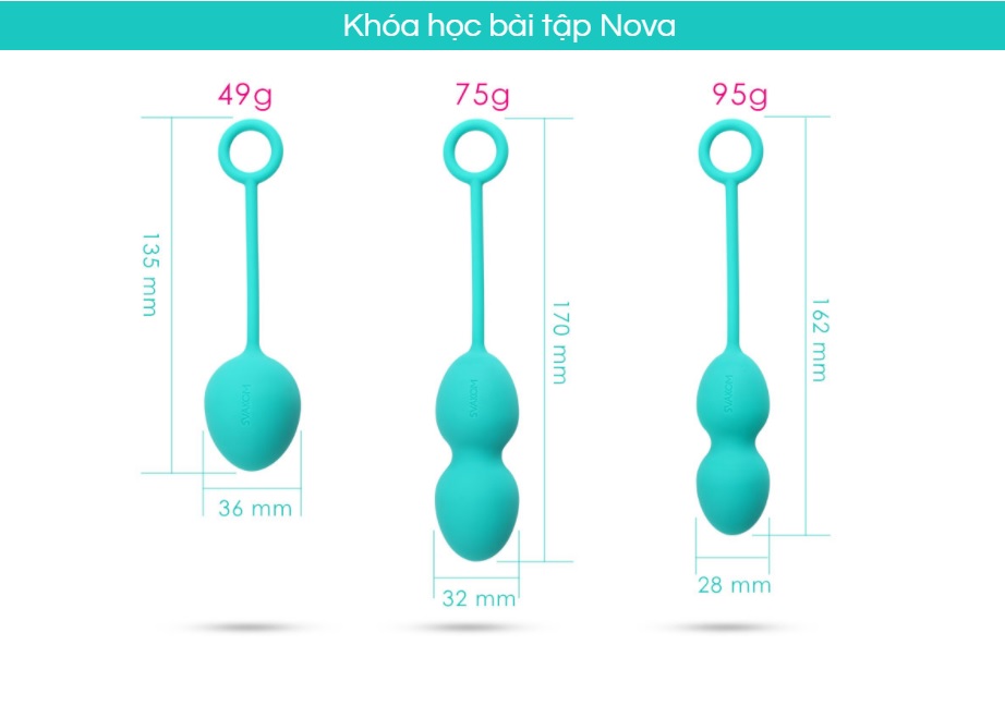  Đánh giá Bộ Bóng Kegel Tập Se Khít Âm Đạo - Svakom Nova USA giá sỉ