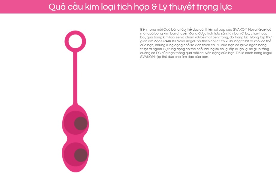  Đánh giá Bộ Bóng Kegel Tập Se Khít Âm Đạo - Svakom Nova USA giá sỉ