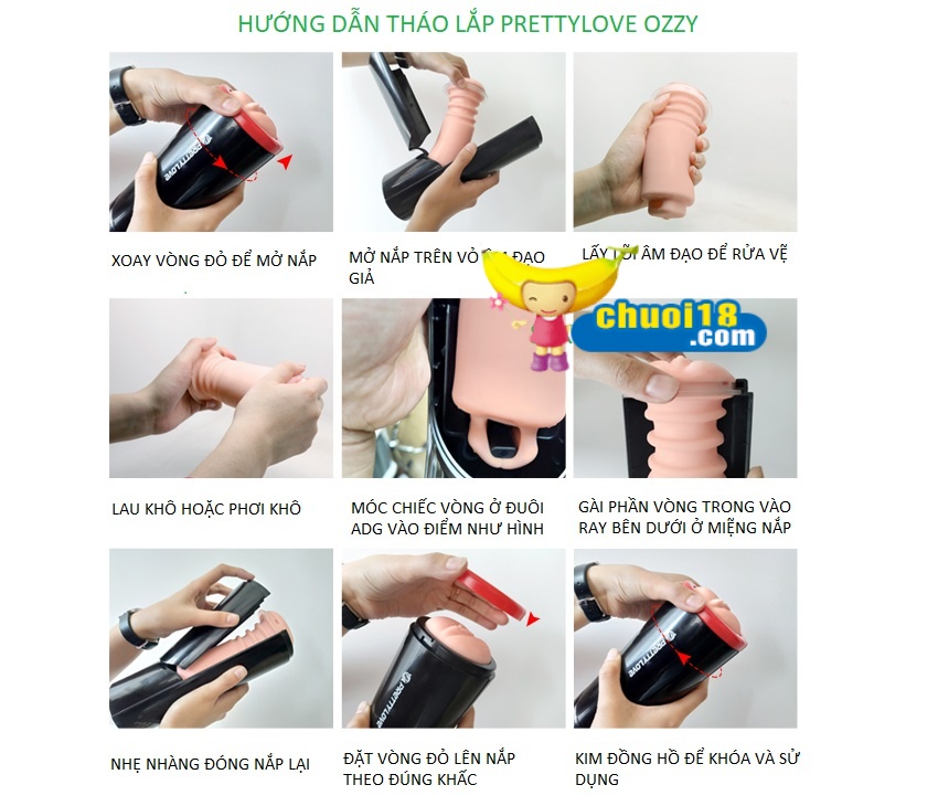  Nơi bán Âm Đạo Giả Thủ Dâm Tự Động Thụt - Prettylove Ozzy cao cấp