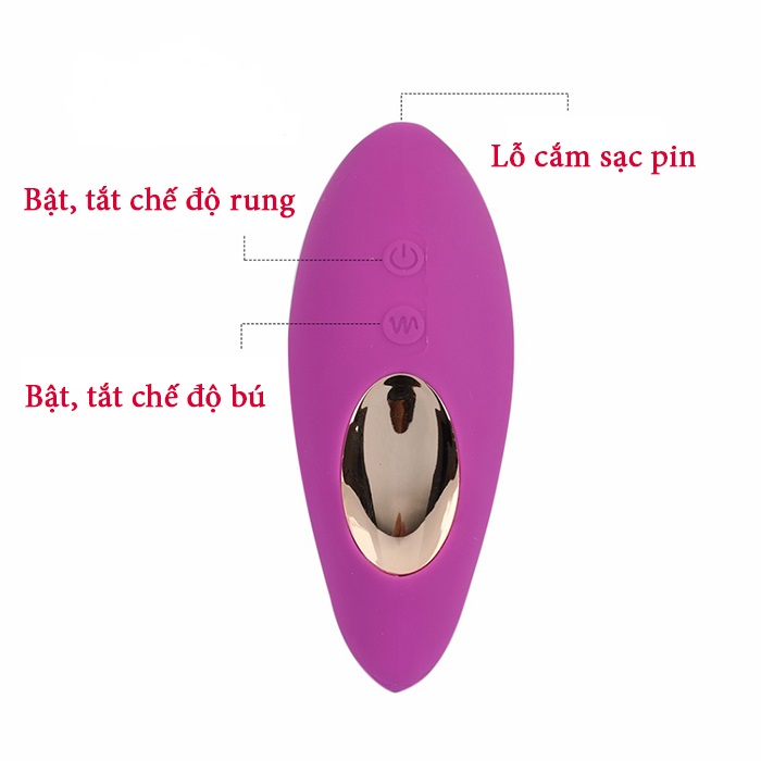  Phân phối Trứng Rung Cao Cấp 2 Đầu : 1 Đầu Rung - 1 Đầu Hút Âm Đạo - Chisa Didi chính hãng