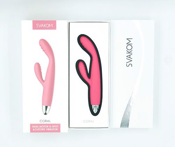  Kho sỉ Massage Mini Kèm Nhánh Rung Kích Thích Điểm G Cao Cấp Rung 25 Chế Độ - SVAKOM CORAL nhập khẩu