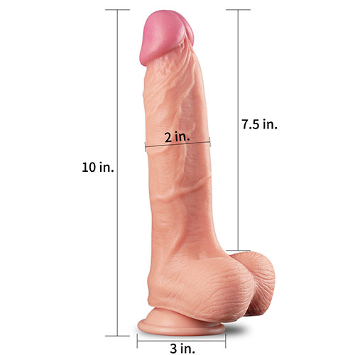  Giá sỉ Dương Vật Giả Dán Tường Cao Cấp Silicon Thiết Kế 2 Da Mềm Mịn - Size Khủng Lovetoy 10in tốt nhất
