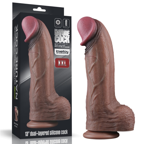 Nơi bán Dương Vật Giả Dán Tường Siêu Khủng Siêu Gân 13in XXL - Silicon 2 Lớp Siêu Mềm Mịn Lovetoy USA hàng xách tay