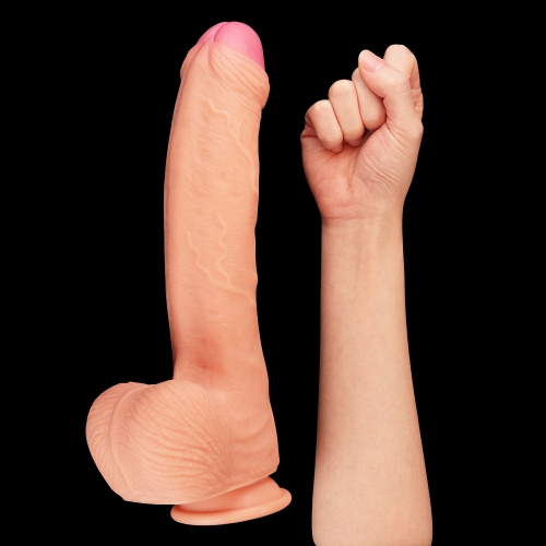  Sỉ Dương Vật Giả Dán Tường Cao Cấp Silicon Thiết Kế 2 Da Mềm Mịn - Size Khủng Lovetoy 11in cao cấp