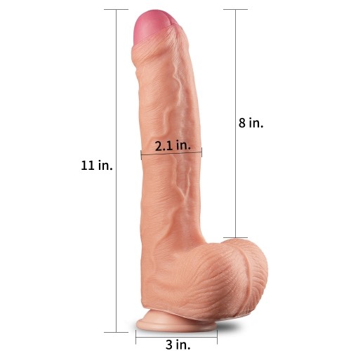  Sỉ Dương Vật Giả Dán Tường Cao Cấp Silicon Thiết Kế 2 Da Mềm Mịn - Size Khủng Lovetoy 11in cao cấp