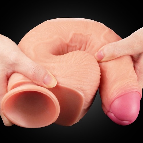  Sỉ Dương Vật Giả Dán Tường Cao Cấp Silicon Thiết Kế 2 Da Mềm Mịn - Size Khủng Lovetoy 11in cao cấp