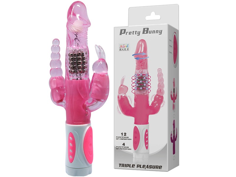  Địa chỉ bán Dương Vật Đa Năng 3 Đầu Siêu Rung Ngoáy Kích Thích Âm Đạo & Hậu Môn - Bunny cao cấp