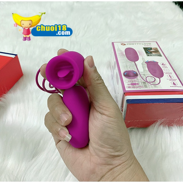  So sánh Trứng Rung 2 Đầu Cao Cấp : 1 Đầu Rung - 1 Đầu Lưỡi Liếm - PRETTYLOVE DAISY nhập khẩu