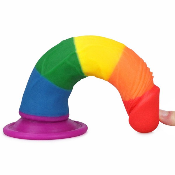  Cửa hàng bán Dương Vật Giả Dán Tường Silicon 7 Màu Độc Lạ - Lovetoy Prider 7in giá sỉ