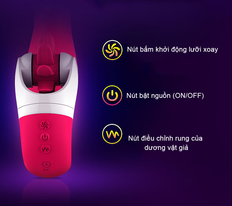  Phân phối Dương Vật Giả Kết Hợp Lưỡi Xoay Tự Động Siêu Kích Thích Từ Trong Ra Ngoài - Dave Nhật Bản cao cấp