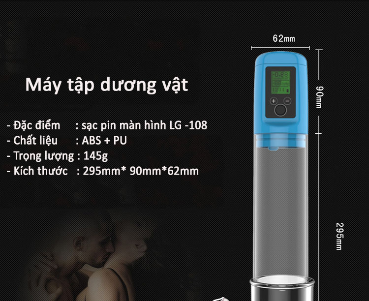  So sánh Máy Tập Dương Vật Tự Động Cao Cấp Màn Hình LCD Pin Sạc - LG108 nhập khẩu
