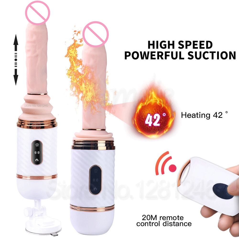  Giá sỉ Dương Vật Giả Silicon Cao Cấp 5in1 : Rung Thụt Sưởi Ấm Dán Tường Điều Khiển Từ Xa - Dibe hàng xách tay