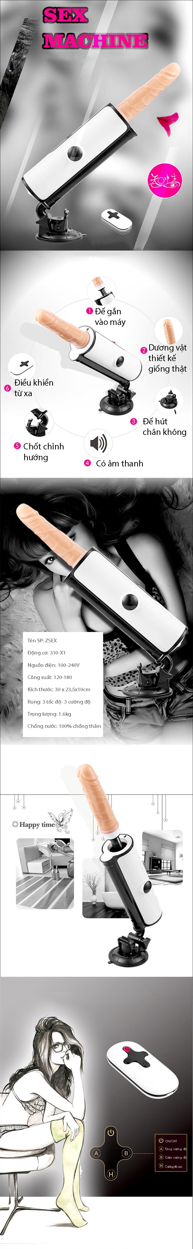  Bỏ sỉ Máy Dương Vật Giả Làm Tình Tự Động - Điều Khiển Từ Xa Kích Thích Cực Đỉnh - Hàng USA mới nhất