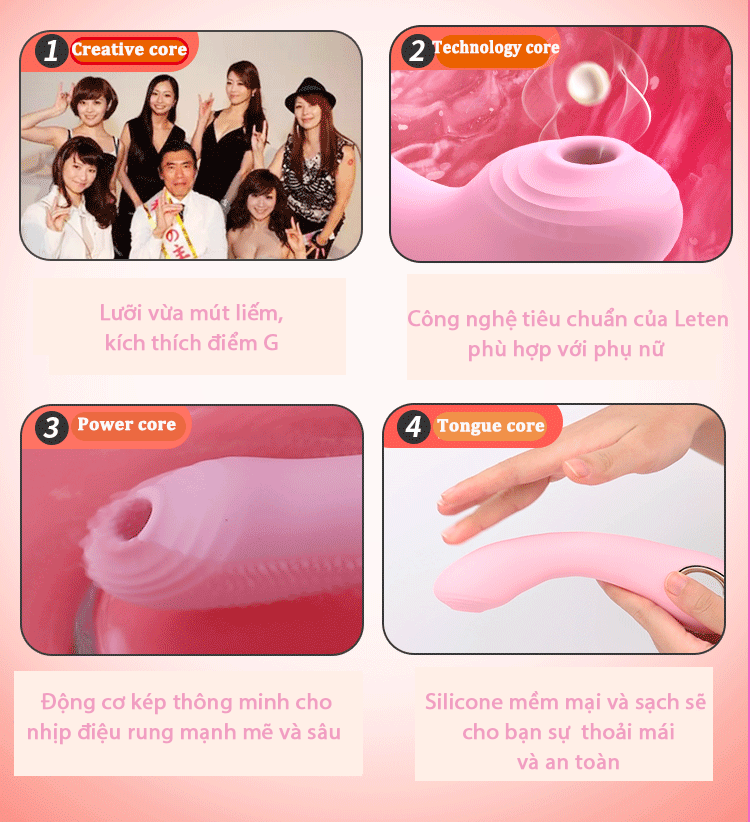  Mua Dương Vật Giả Đa Năng Kết Hợp Đầu Rung Hút Điểm G - Ngực - Leten G-Spot loại tốt