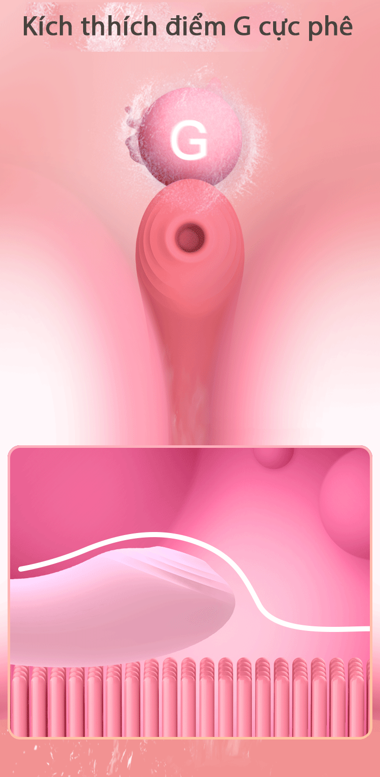  Mua Dương Vật Giả Đa Năng Kết Hợp Đầu Rung Hút Điểm G - Ngực - Leten G-Spot loại tốt