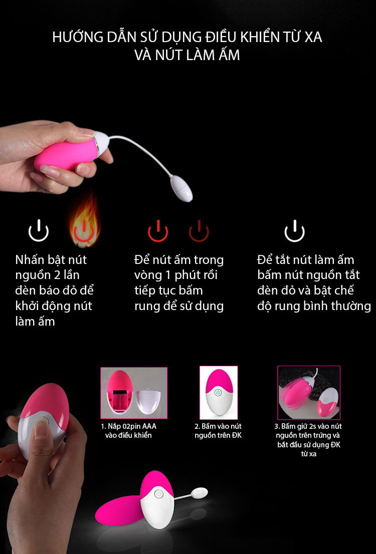  Địa chỉ bán Trứng Rung Điều Khiển Từ Xa Có Sưởi Ấm Sạc Pin - Evo có tốt không?
