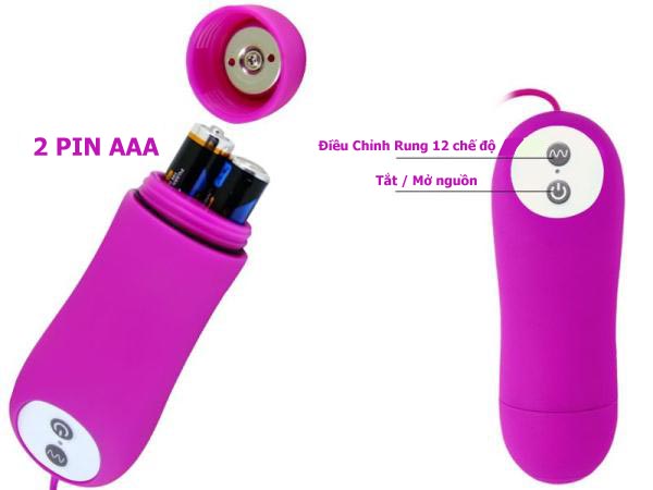  Nơi bán Trứng Rung Silicon Mềm Mịn 2 Đầu Siêu Rung 12 Chế Độ - PretyLove Irma giá sỉ